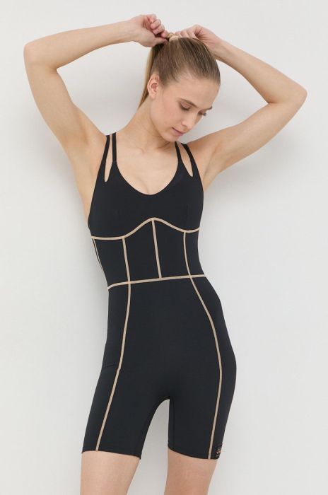 Комбінезон P.E Nation колір чорний декольте трикутник