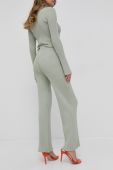 Штани Guess жіночі колір зелений широке висока посадка (1966937)