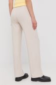 Штани Young Poets Society жіночі колір бежевий широке середня посадка