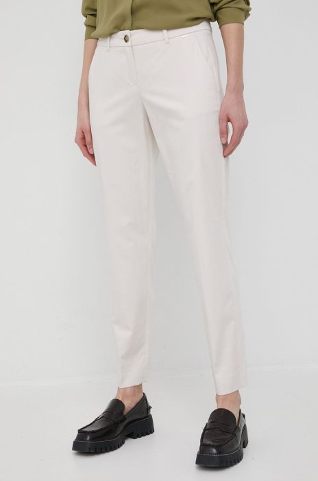 Штани Joop! жіночі колір сірий облягаюче середня посадка