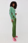 Штани Liu Jo жіночі колір зелений пряме висока посадка