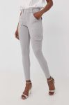 Моделюючі штани Spanx Stretch Twill Ankle Cargo жіночі колір сірий облягаюче висока посадка