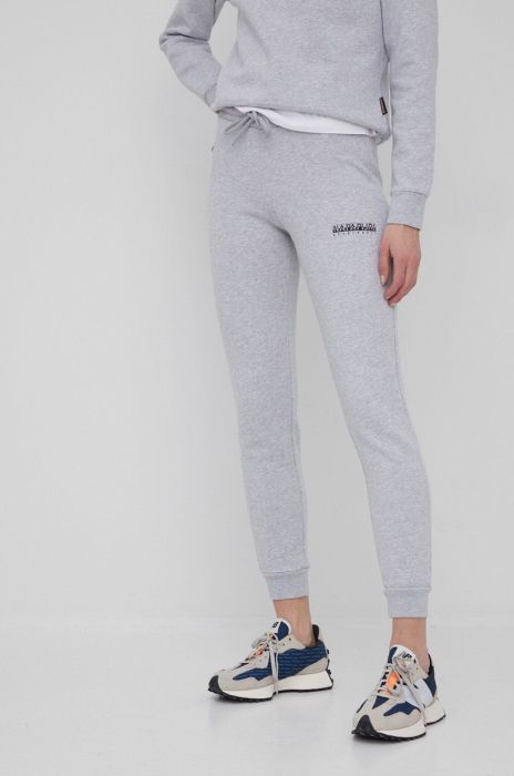 Штани Napapijri жіночі колір сірий меланж NP0A4G8Y7951-050