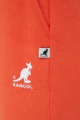 Бавовняні спортивні штани Kangol жіночі колір помаранчевий однотонні