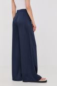 Штани MICHAEL Michael Kors жіночі колір синій широке висока посадка (2230085)