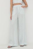 Штани For Love & Lemons жіночі широке висока посадка колір блакитний