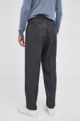 Штани з домішкою вовни Samsoe Samsoe чоловічі колір сірий пряме