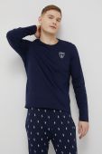 Бавовняна піжама Polo Ralph Lauren колір синій з принтом