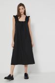 Бавовняна сукня Samsoe Samsoe колір чорний midi oversize (1896301)