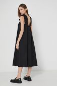 Бавовняна сукня Samsoe Samsoe колір чорний midi oversize (1896301)