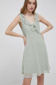 Сукня Vila колір зелений mini розкльошена (2118584)