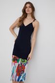 Сукня Desigual колір синій midi пряма