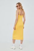Сукня Vero Moda колір жовтий midi облягаюча
