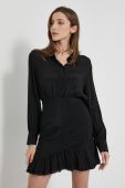 Сукня з домішкою шовку Miss Sixty колір чорний mini пряма