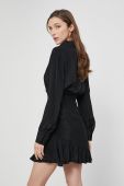 Сукня з домішкою шовку Miss Sixty колір чорний mini пряма