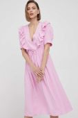 Сукня Y.A.S колір рожевий midi розкльошена