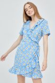 Сукня Noisy May mini розкльошена колір блакитний