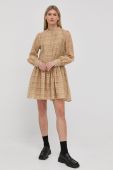Сукня Herskind колір бежевий mini розкльошена