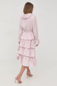 Сукня Miss Sixty колір рожевий midi розкльошена