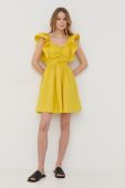 Сукня Twinset колір жовтий mini розкльошена