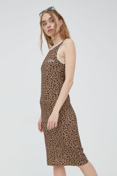 Сукня Femi Stories колір коричневий mini пряма