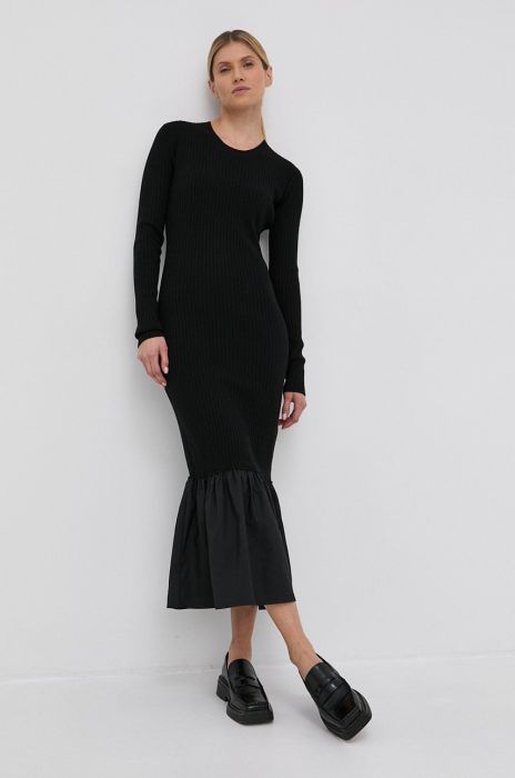 Сукня Notes du Nord Bailee колір чорний maxi облягаюча