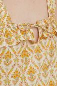 Бавовняна сукня Notes du Nord колір жовтий mini розкльошена