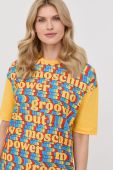 Бавовняна сукня Love Moschino колір жовтий mini oversize