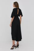 Сукня Victoria Beckham колір чорний midi розкльошена