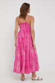 Бавовняна сукня Pepe Jeans Pearl колір фіолетовий maxi розкльошена