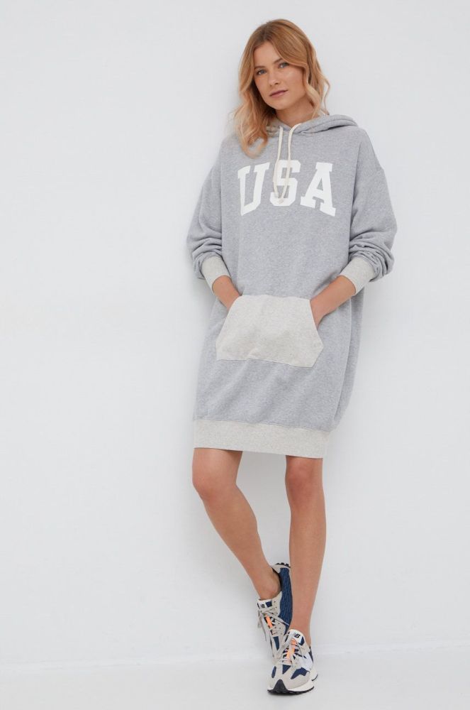 Сукня Polo Ralph Lauren колір сірий mini oversize