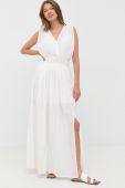 Бавовняна сукня Morgan колір білий maxi пряма