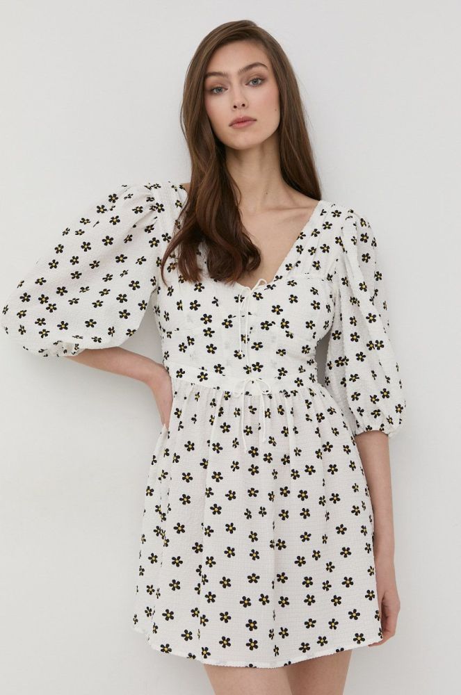 Сукня For Love & Lemons колір білий mini розкльошена (2445949)
