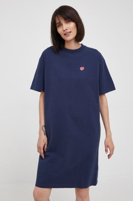 Бавовняна сукня Deus Ex Machina колір синій mini oversize