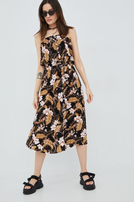 Сукня Rip Curl колір чорний midi пряма