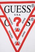 Дитяча бавовняна сукня Guess колір білий mini облягаюча