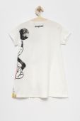 Дитяча бавовняна сукня Desigual колір білий mini oversize (2094534)