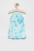 Дитяча бавовняна сукня United Colors of Benetton midi пряма колір блакитний