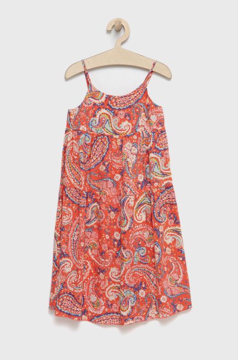 Дитяча сукня United Colors of Benetton колір червоний midi розкльошена (2360185)