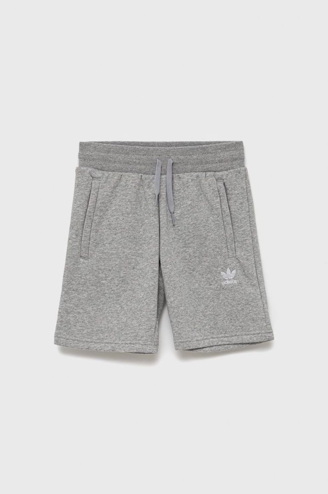 Дитячі шорти adidas Originals HD2062 колір сірий меланж регульована талія