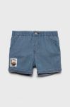 Дитячі бавовняні шорти United Colors of Benetton колір блакитний (2456107)