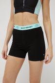Шорти Dkny жіноче колір бірюзовий з принтом висока посадка
