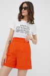 Шорти Noisy May жіночі колір помаранчевий однотонні висока посадка