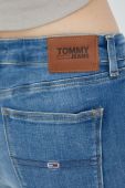 Джинсові шорти Tommy Jeans Bf0231 жіночі однотонні середня посадка колір блакитний