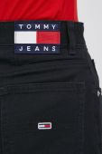 Джинсові шорти Tommy Jeans жіночі колір чорний однотонні висока посадка (2361665)