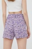 Шорти JDY жіночі колір фіолетовий візерунок висока посадка