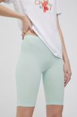 Шорти JDY жіночі колір зелений однотонні середня посадка
