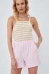 Шорти JDY жіночі колір рожевий однотонні висока посадка (2435030)