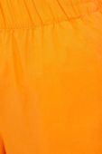Бавовняні шорти Noisy May жіночі колір помаранчевий однотонні середня посадка