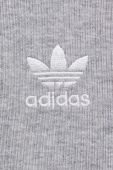 Шорти adidas Originals Adicolor HF7485 жіночі колір сірий меланж висока посадка HF7485-MGREYH